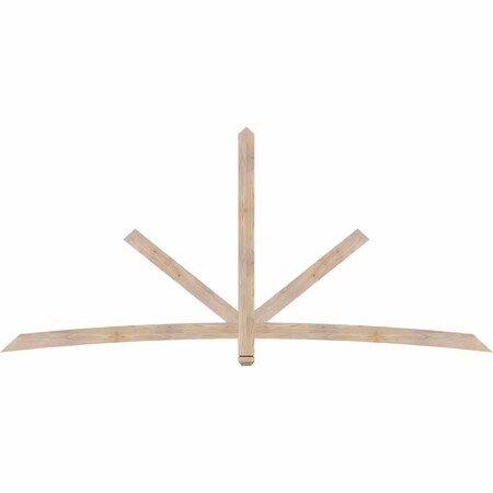 Ekena Millwork Alberta Smooth Timber Gable Bracket, Douglas Fir, 108"W x 49"H x 1 1/2"D x 3 1/2"F, 11/12 Pitch GBW108X49X0204ALB00SDF